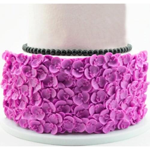 Small Orchid Molds Fondant Cake Decorating Tools Silicone Molds Sugarcrafts Chocolate Baking Tools For Cakes Gumpaste Form