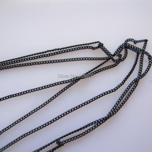 MDA-13 1M Black Chain Shape Metal Nail Decoration