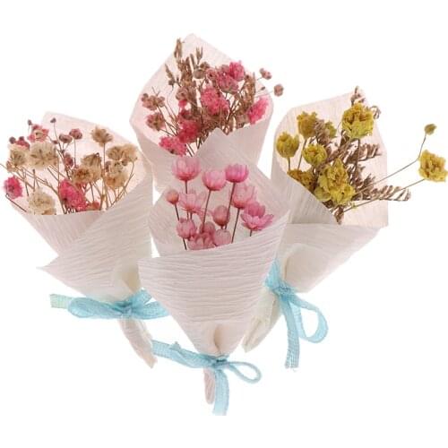 1PC 1/12 Dollhouse Miniature Rose Flower Red Bouquet Classic Toys Furniture Toys For Dollhouse Decoration New Random