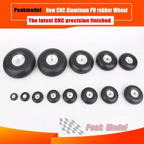 New CNC Aluminum Alloy PU rubber Wheel \\\\ Aluminum Alloy Hub Tail Wheels with six washers For Airplanes Plane