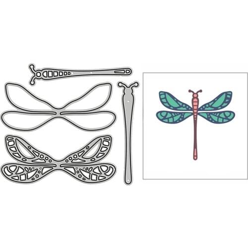 New Floral Dragonfly Insect Craft Embossing Mold 2021 Metal Cutting Dies for DIY Decor Scrapbooking Album Card Making No Stamps