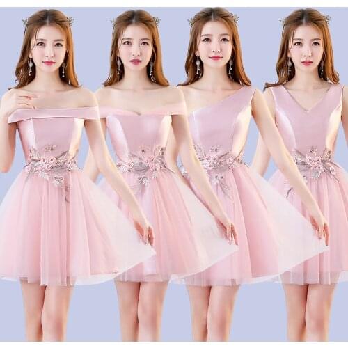 Embroidery Bridesmaid Dresses New Summer Sister Wedding Party Guests Prom Bridal Dress Blue Plus Size Vestidos De Festa 965