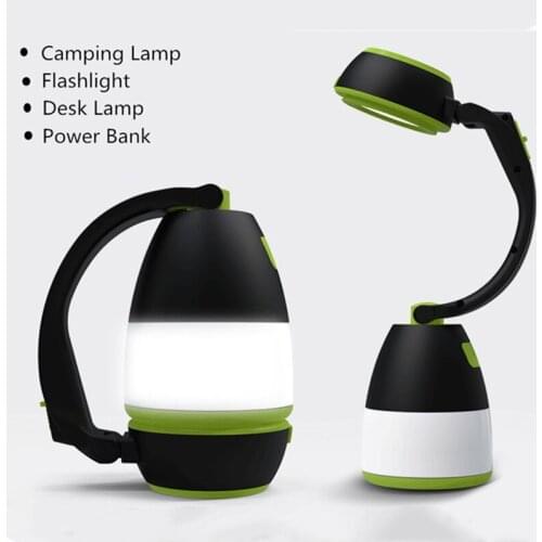Portable Emergency Light 3in1 Camping Flashlight Reading Desk Lamp USB Charging Lantern LED Nightlight Outdoor Night Searchlight