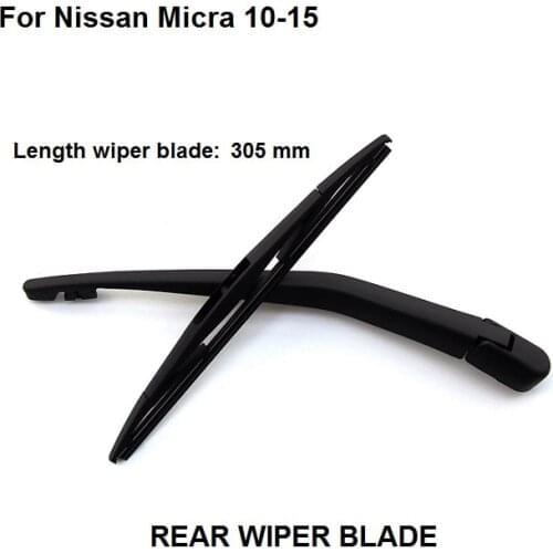 REAR WINDSCREEN WIPER ARM AND BLADE SET FOR NISSAN MICRA K13 MK4 IV ONWARDS 2010