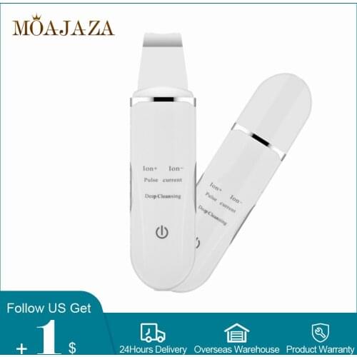 Ultrasonic Skin Scrubber Face Spatula Pluse Current Blackhead Remover Pore Facial Deep Cleansing Anti Aging Beauty Lifting Tool