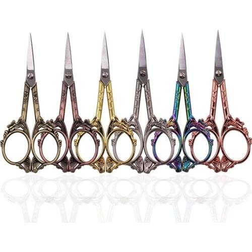 Retro Needlework Tailor Scissors Antique Vintage Thread Embroidery Scissors For Sewing Supplies Stainless Steel Scissors Tool