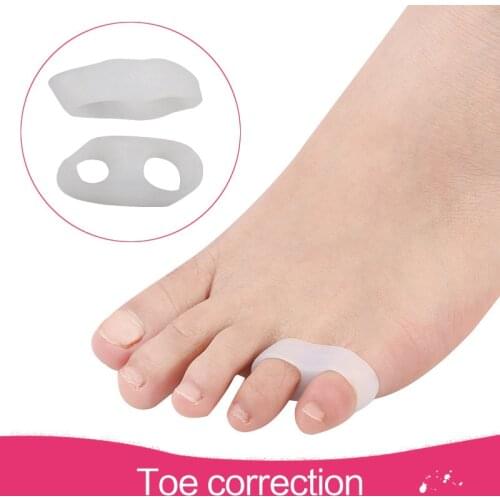 2pcs = 1 pairs Silicone Little toe pinky pinkie toe pads Tail toe pad straightener daily use 2 pcs insole