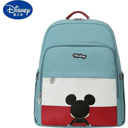 Disney Mickey Minnie Diaper Bag Practical Backpack Mummy Bag Multifunctional Large Capacity Waterproof Outing Practical Handbag