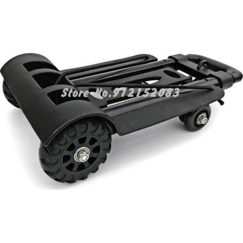 Shopping Trolley Portable Trolley Folding Household Grocery Shopping Trolley Four-wheel Trailer Pull Cargo Handling Luggage Trol