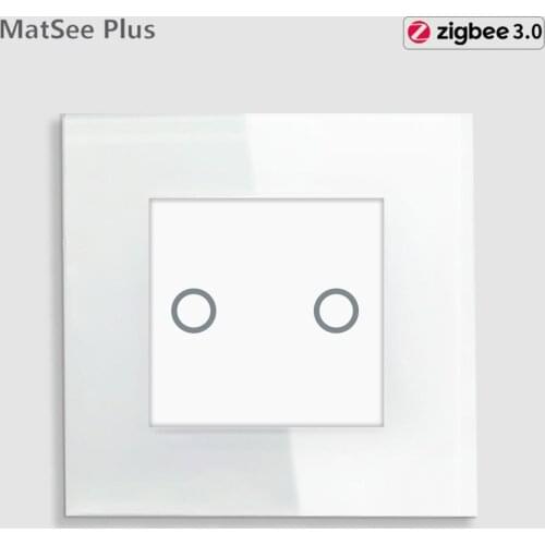 Tuya ZigBee 3.0 Smart Wall Switch 1 2 3 Gang with Touch Panel and Frame App Timer Remote Control Works with Google Home Alexa