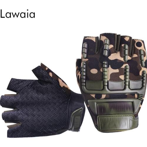 Fingerless Glove Camouflage Wear-resistant Military Gloves Cycling Half Finger Gloves Tactical Gloves For Men Women