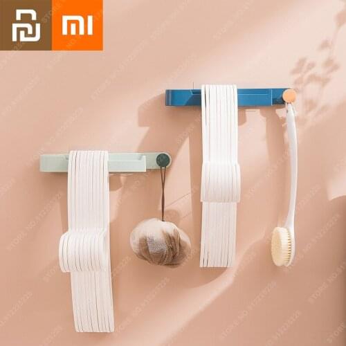 Xiaomi Hanger Storage Rack Free Punching Multifunctional Balcony Finishing Rack Folding Hook Drying Rack Storage Tools Youpin
