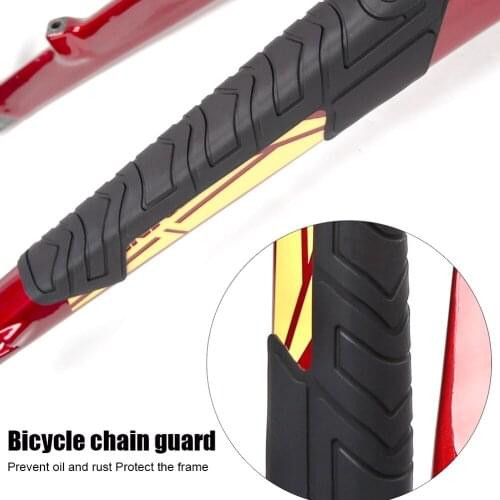 Bike Chainstay Protector Silicone Chainstay Bicycle Frame Guards Self-Adhesive Bike Frame Cover Protection for Scratch Sticker