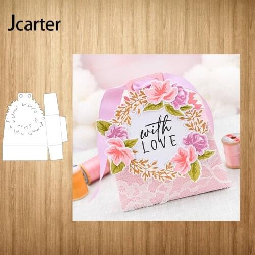 2021 New Design Metal Cutting Dies Garland Gift Box Craft Scrapbooking Handmade Knife Mould Blade Punch Stencils Dies Cut Model