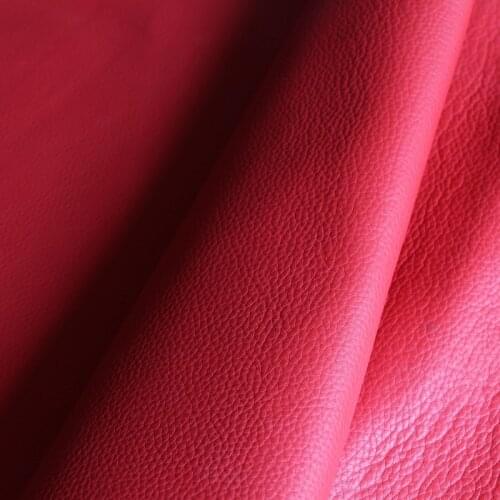 21*14CM leather material manual DIY leather material leather red litchi skin material imported leather