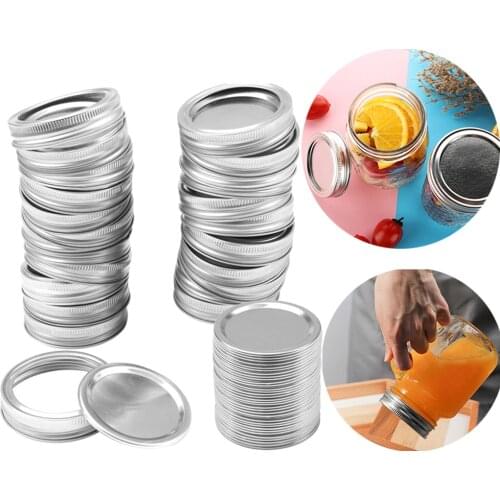 24PCS Canning Lids Leak free Regular Mouth Mason Canning Lids + Rings, Tinplate Lids for Mason Jar Regular Mouth