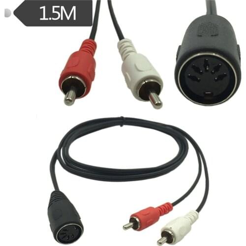 5 Pin Din Female to 2 RCA Male Professional Grade Audio Cable for Bang & Olufsen, Naim, Quad...Stereo Systems 0.3m 1.5M