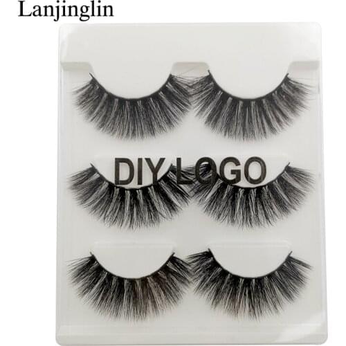 60 pairs DIY LOGO packaging natural false eyelashes customize 3d mink lashes wholesale package custom label fake eyelash