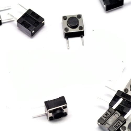 6x6x7mm 2pin DIP Tactile Tact Mini Push Button Switch Micro Switch Momentary 100pcs/lot