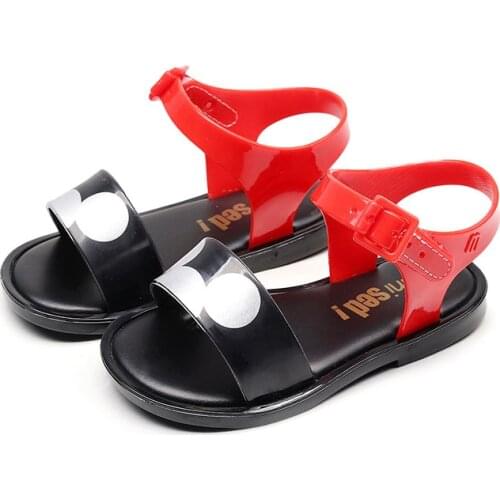 Disney Kids Shoes Mickey Mouse Mini Melissa Jelly Shoes Baby Girl Shoes Cartoons Mickey Minnie Toddler Sandals PVC Melissa Shoes