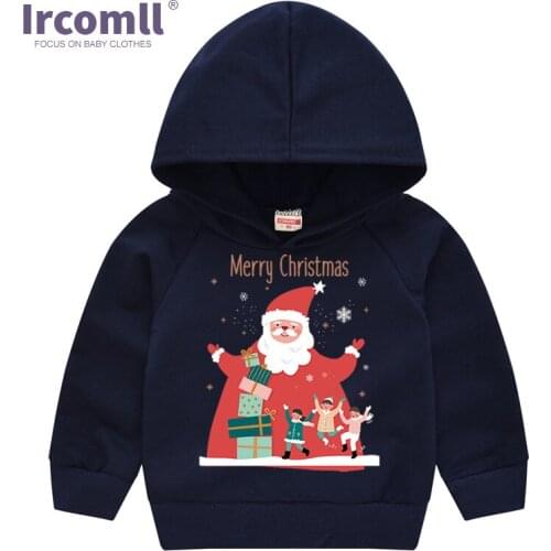 Ircomll Boys Girls Hoodies for Kids Children Christmas Sweater Cartoon Print Pullover Sweatshirt Chrismas Costume Clothing