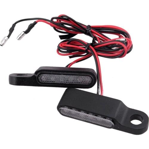 DWCX 2pcs Clear Lens Mini LED Turn Signal Indicator Blinker Light Lamp Motorcycle