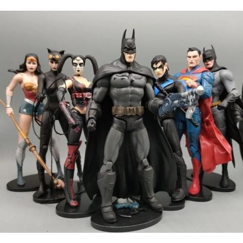 DCC Bat-man Super-Man Night Wing Quinn Wonder-Woman Cat-Woman 7" Loose Action Figure