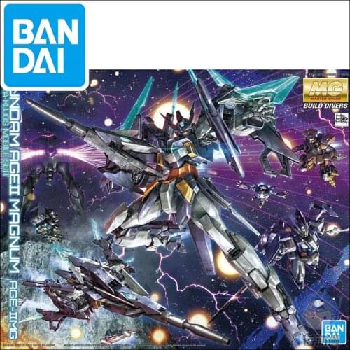 Original Japaness Gundam Model MG 1/100 AGE II MAGNUM GUNDAM Mobile Suit Kids Toys