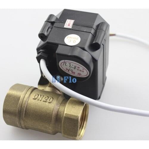 HSH-Flo 3/4" DN20 DC3-6/12V Brass Two Way Motorized Ball Valve, CR-05 Electrical Ball Valve With Position FeedBack