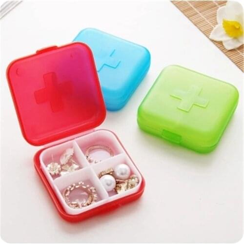 4 Slots Container Pill Box Portable Pill Cases Travel Dispen Storage Container Medicine Colorful Drug Dispenser Packing Containe