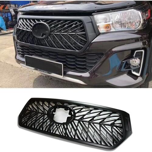For Hilux Racing Grill For Hilux Revo Rocco GT 2018 2019 2020 Auto Grille Front Bumper Mesh Cover Front Grill Grille For Trims