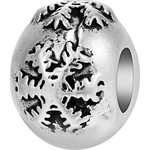 Trendy Hot Sale Fit Womens DIY Bracelets Snow Pattern Wholesale Simple Charm Beads Bead Dropshipping Jewelry 1PC/5PCS Charms