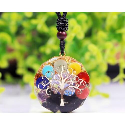 Powerful Orgone Pendant Tree Life Quartz Crystal Pendant Healing Crystals Chakra Energy Necklace For Women