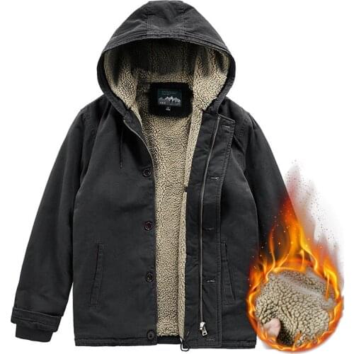 Mens Bomber Jacket Winter Fashion Fleece Warm Hooded Coats Casual Outwear Army Thermal Slim Fit Jackets Mens Clothing