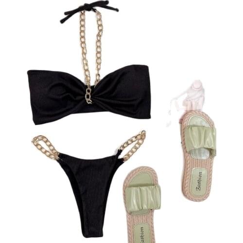 MXPZSP Black Two-piece Swimwear