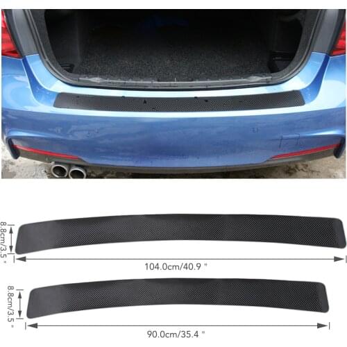 Carbon Fiber Sticker Car Rear Bumper Scuff Protective Sill Pedals Cover For Ford Kuga Escape Edge Mondeo Focus