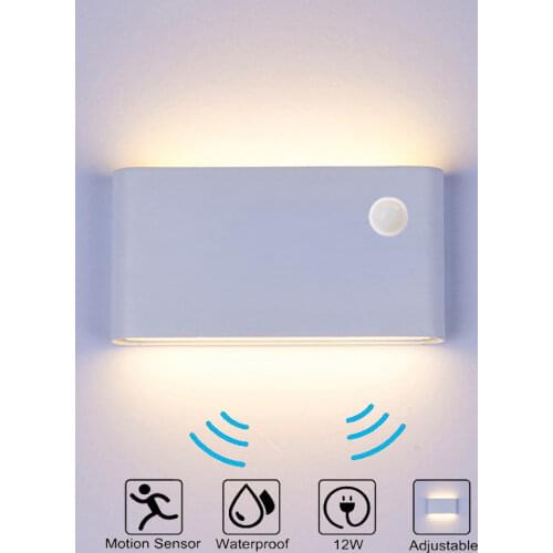 Up down light for Bedroom Sensor Light 12W Fixtures Aluminum