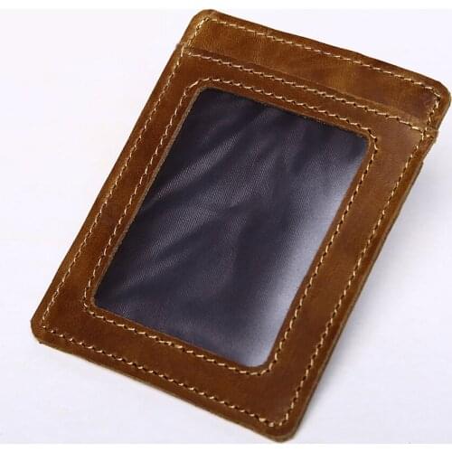 Classical New Genuine Leather ID Holders Wallet Card Holder Wallets For Women Men Mix Business Cards Pouch Cover Free Shipping