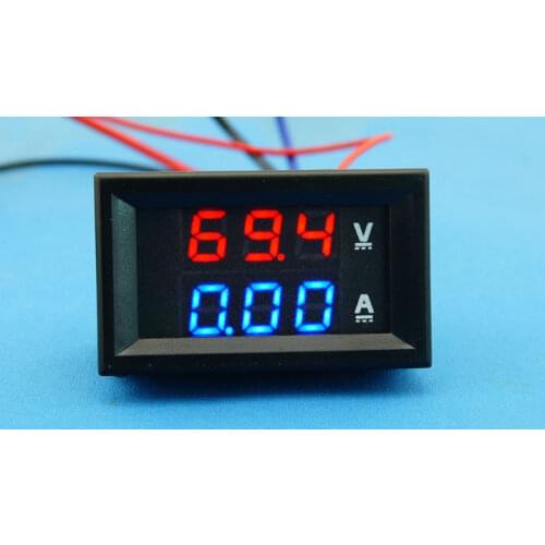 Panel Meter DC 0~300V 10A Built-in shunt Digital Voltmeter Ammeter 2in1 Dual display Voltage Current Meter DC 12V 24V CAR
