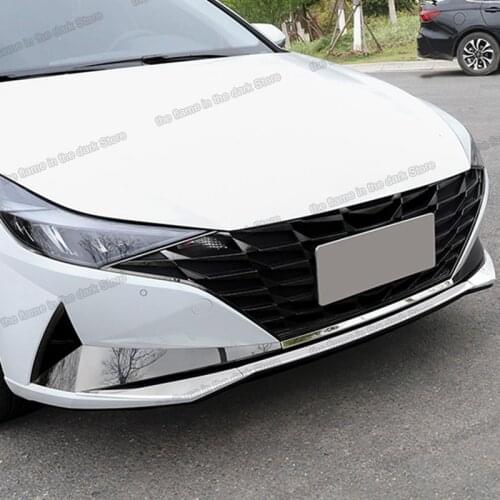 Lsrtw2017 Car Front Grill Bumper Trim Styling Decoration for Hyundai Elantra 2021 2022 CN7 Interior Accessories Auto
