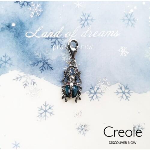 Charm Pendant Bug Beetle 925 Sterling Silver Fit Bracelet Necklace 2021 New Fine Jewelry Magic of Nature Bijoux Gift For Women