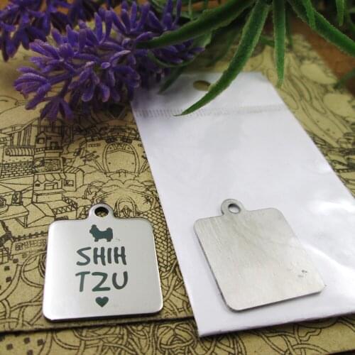 10pcs--"Shih Tzu"stainless steel charms more style for choosing DIY Charms pendants for necklace
