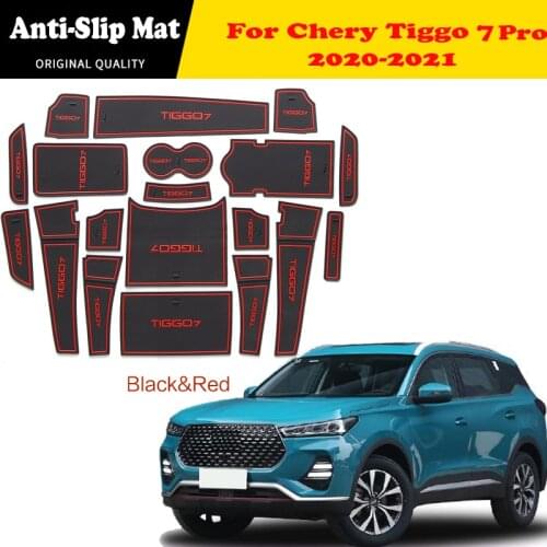 Anti-Slip Rubber Gate Slot Cup Mat for Chery Tiggo 7 Pro 2020 2021 Accessories Rubber Non-slip Pad