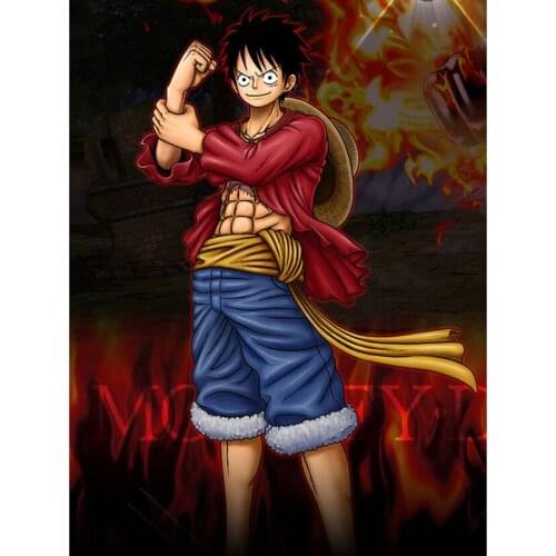 DIY One Piece Monkey•D•Luffy Cartoon Diamond Painting Cross Stitch Full Diamond Embroidery Home Decoration Handmade Craft GJ280