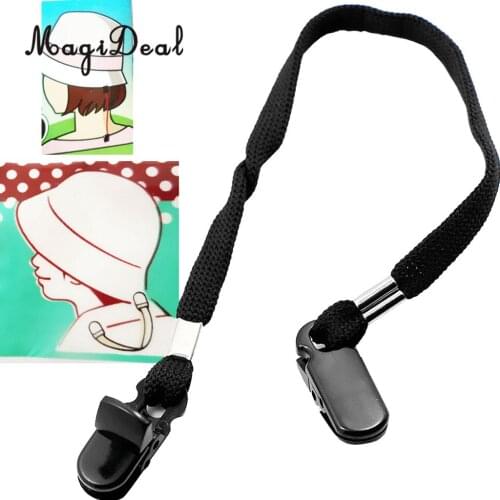MagiDeal Outdoor Hat Scarf Wind Clip Lanyard Rope Cord Cap Accessories Black Prevent Being Blown Off