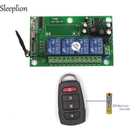 Sleeplion 433MHz Universal 220V 4 Channel Wireless Remote Switch 110V 220V 4CH RF Wireless Relay Switch Module Board