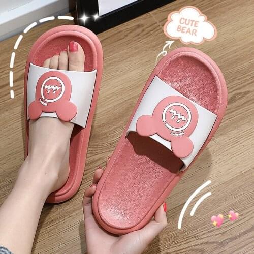 Slippers cartoon home with non-slip bathroom bath home soft bottom indoor couple slippers women home slippers funny slippers