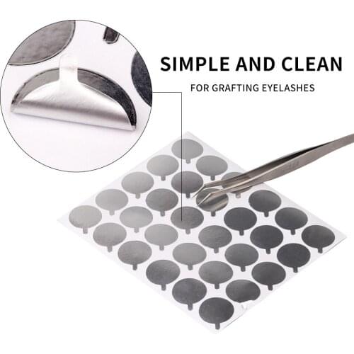 THINKSHOW 10 Piece/Bag Eyelash Extension Glue Holder Silver Stickers Disposable Eyelash Stand Eye Pad Makeup Tools