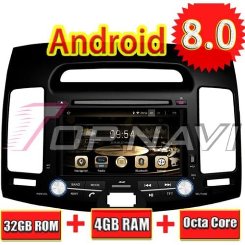Topnavi 7'' Octa Core Android 8.0 Car GPS Navigation for HYUNDAI ELANTRA 2007 2008 2009 2010 2011 Autoradio Navigation Audio