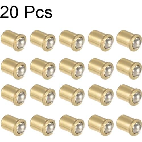 Uxcell 20pcs 5x8.5mm 7x10mm Cabinet Drawer Closet Door Spring Brass Ball Catch Furniture Fitting Door Lock Replacement Parts